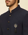 alt message - Manyavar Men Classic Dark Blue Jodhpuri Suit image number 1